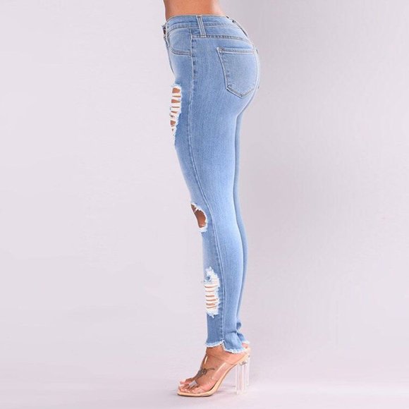 Ripped Rem denim Jeans | Light blue | Medium - Picture 2 of 3